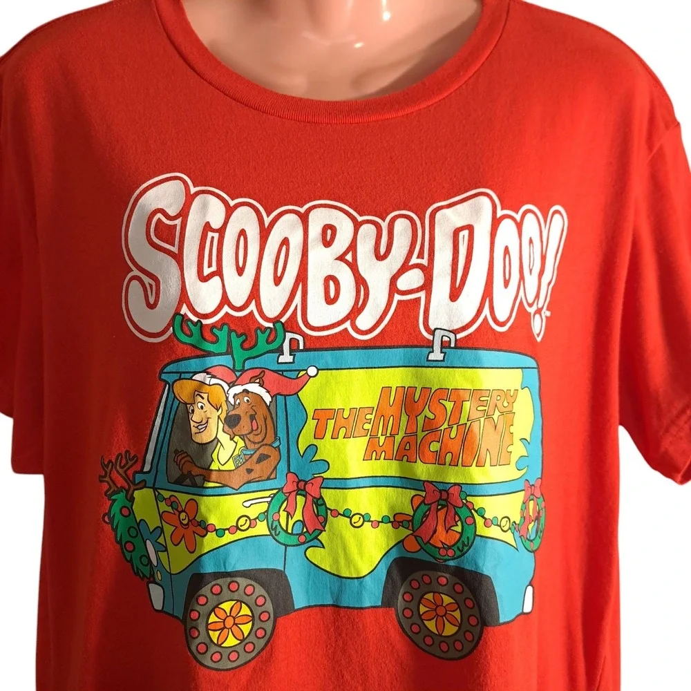 Scooby-Doo Unisex Red T-Shirt Short-Sleeve Graphic Print Size‎ XL (46-48)